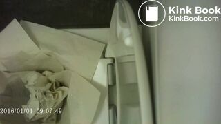 Big fart, piss, grunts and poop. She uses so so much pa