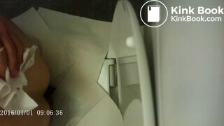 Big fart, piss, grunts and poop. She uses so so much pa