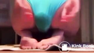 Pooping in light blue panties - video 2