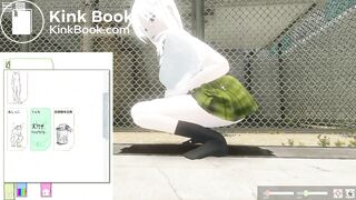 SchoolGirl Street poop and Peeing