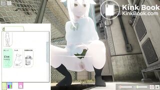 SchoolGirl Street poop and Peeing