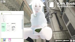 SchoolGirl Street poop and Peeing