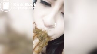 Latina scat webcam MILF eating own shit and vomit