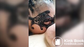 Sexy woman lick a shitty asshole