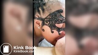 Sexy woman lick a shitty asshole