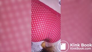 Hot shit in red panties