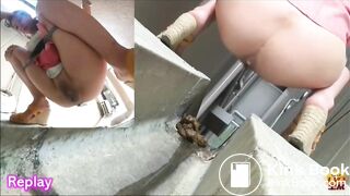 WOMAN'S DEFECATING OUTDOORS 1