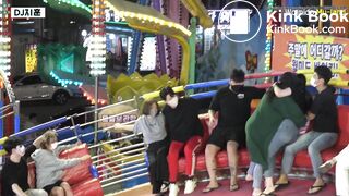 Korean girl poops in an attraction (it's hard to see)