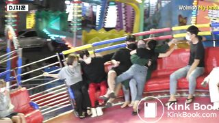 Korean girl poops in an attraction (it's hard to see)