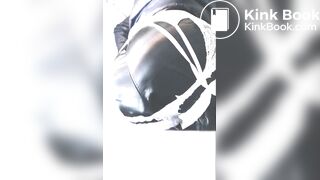 Hard poop in nylon shorts.