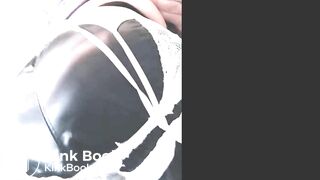 Hard poop in nylon shorts.