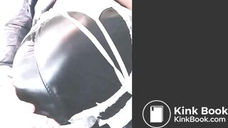 Hard poop in nylon shorts.