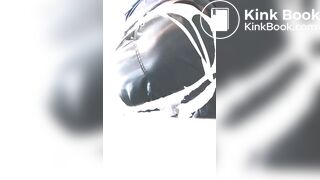 Hard poop in nylon shorts.