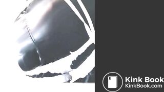 Hard poop in nylon shorts.