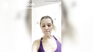 Teen Blonde swallows a turd