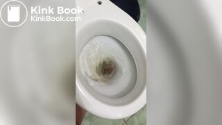 Woman tries to flush toilet, but feces won't go down