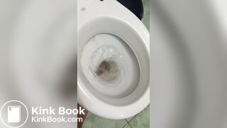 Woman tries to flush toilet, but feces won't go down