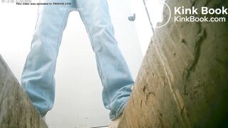 girl with big ass spied shitting in toilet ditch2