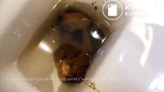 Women takes a shit in the toilet (compilation)