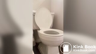 Sexy teen yet another huge toilet poop