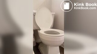 Sexy teen yet another huge toilet poop