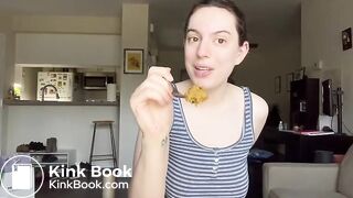 Girl Shits in a Plate for Breakfast