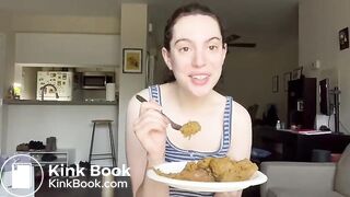 Girl Shits in a Plate for Breakfast