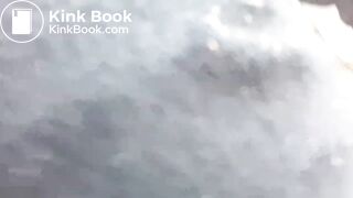 Sexy lady poop on plate 2