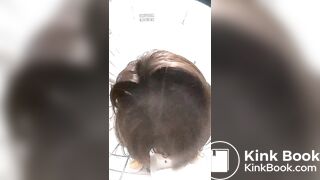 Japanese girl pooping in toilet 5
