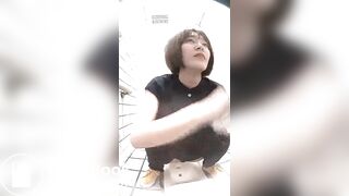 Japanese girl pooping in toilet 5