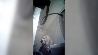 Beautiful Russian woman spy wc poop 246