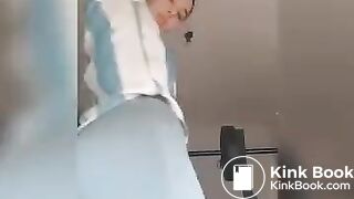 Girl shit in leggings