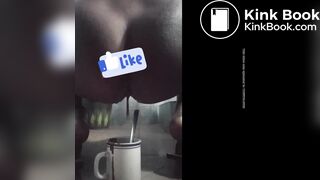 Girl has explosive squirty diarrhea in coffee cup