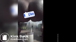 Girl has explosive squirty diarrhea in coffee cup