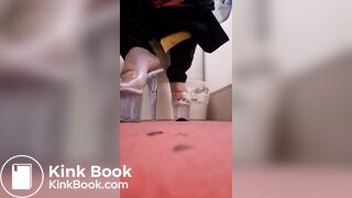 Mature in the toilet