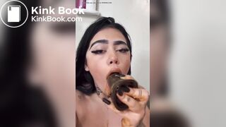 scat dildo sucking