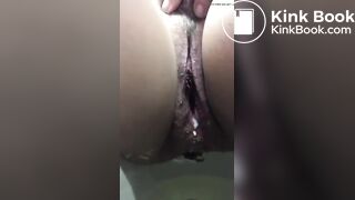 Milf with creamy pussy pee and shit lots