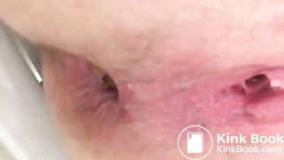girl Piss and lovely shit in closeup