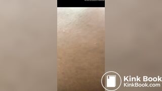 Ebony Wiping her ass clean