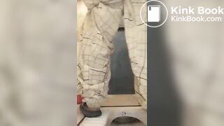 Shitting in toilet