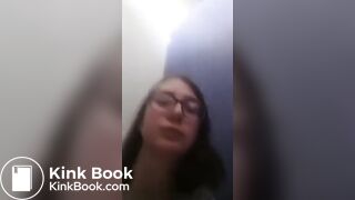 Women takes a shit then smears her poo on her