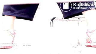 Japanese toilet voyeur young girl shitting close up 1