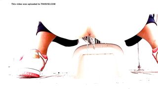 Japanese toilet voyeur young girl shitting close up 1