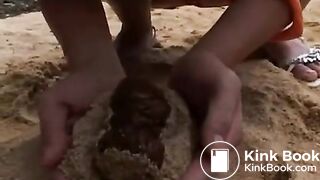 Asian shit on the beach