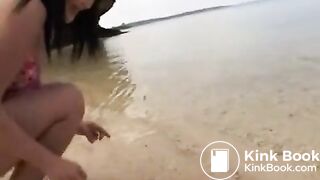 Asian shit on the beach