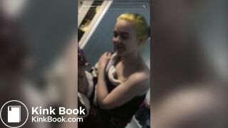 Girl with leg tattoos Pooping on Toilet (no noises)