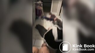 Girl with leg tattoos Pooping on Toilet (no noises)