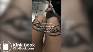 Girl with leg tattoos Pooping on Toilet (no noises)