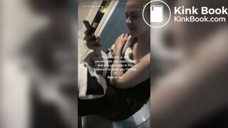 Girl with leg tattoos Pooping on Toilet (no noises)