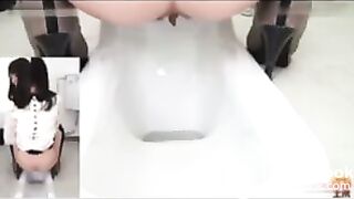 Pooping on a squatting toilet 5